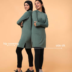 Olive Green Ivy Modest Activewear Tshirt