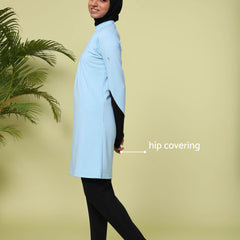Baby Blue Orca Burkini Top
