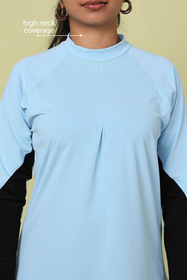 Baby Blue Orca Burkini Top
