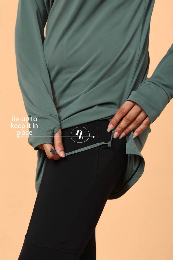 Olive Green Ivy Modest Activewear Tshirt