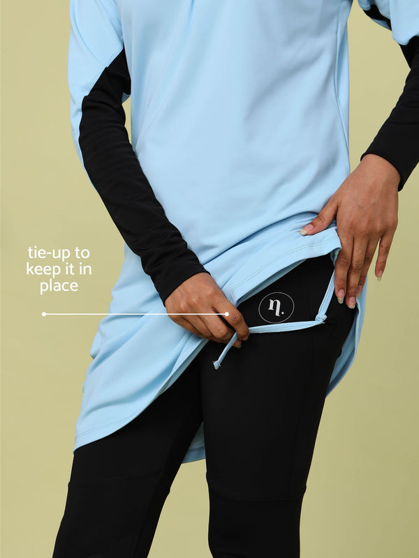Baby Blue Orca Burkini Top