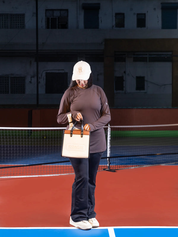 Mocha Curved Hem Activewear Top