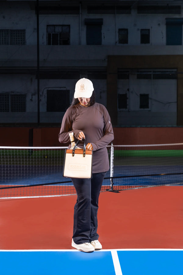 Mocha Curved Hem Activewear Top