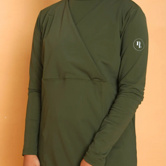 Olive Green Sage Burkini Top