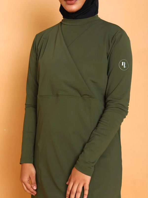 Olive Green Sage Burkini Top
