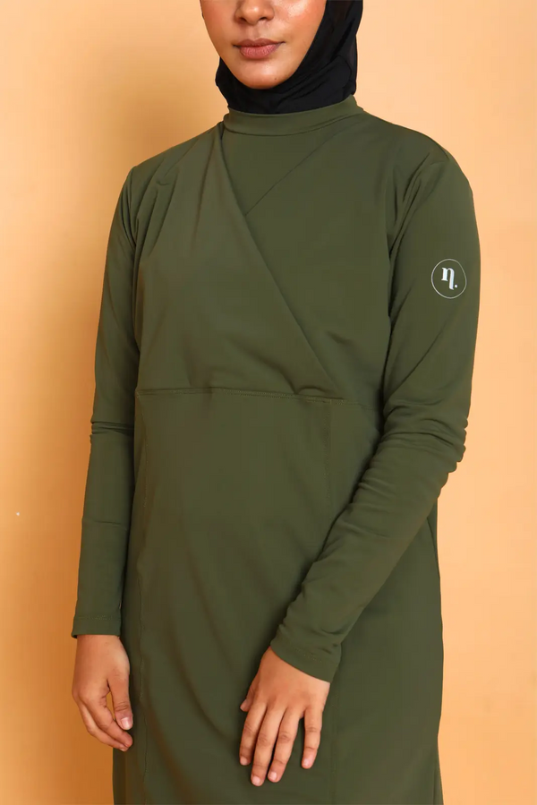 Olive Green Sage Burkini Top