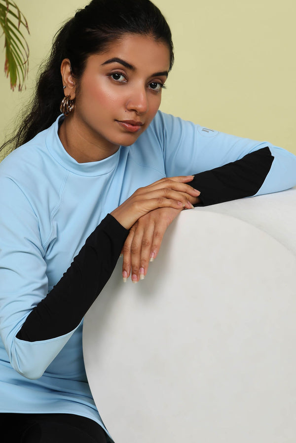 Baby Blue Orca Burkini Top