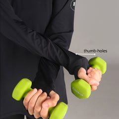 Black Curved Hem Activewear Top