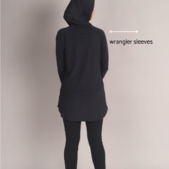 Black Curved Hem Activewear Top