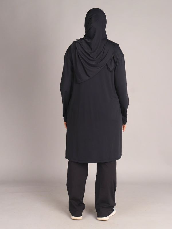 Black Long Activewear T-Shirt