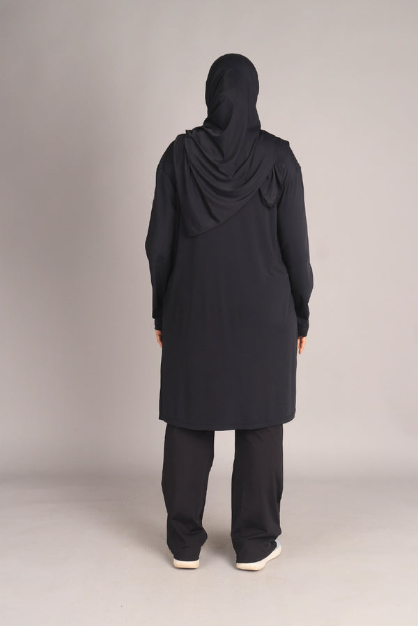 Black Long Activewear T-Shirt