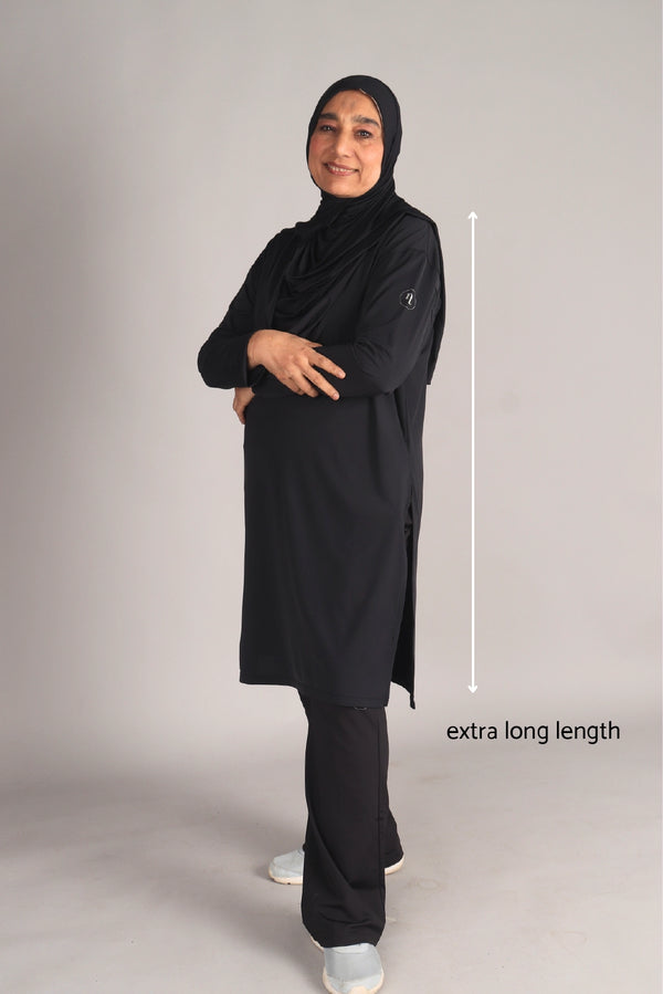 Black Long Activewear T-Shirt