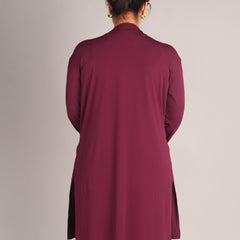 Maroon Long Activewear T-Shirt