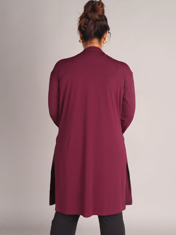 Maroon Long Activewear T-Shirt