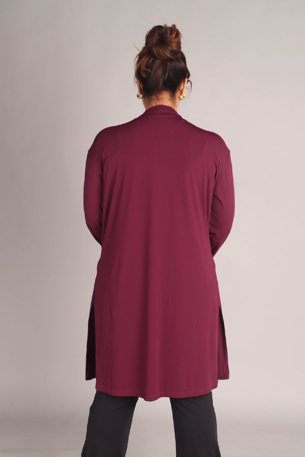 Maroon Long Activewear T-Shirt