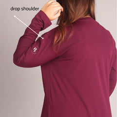 Maroon Long Activewear T-Shirt