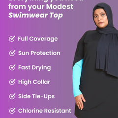Black Orca Burkini Top