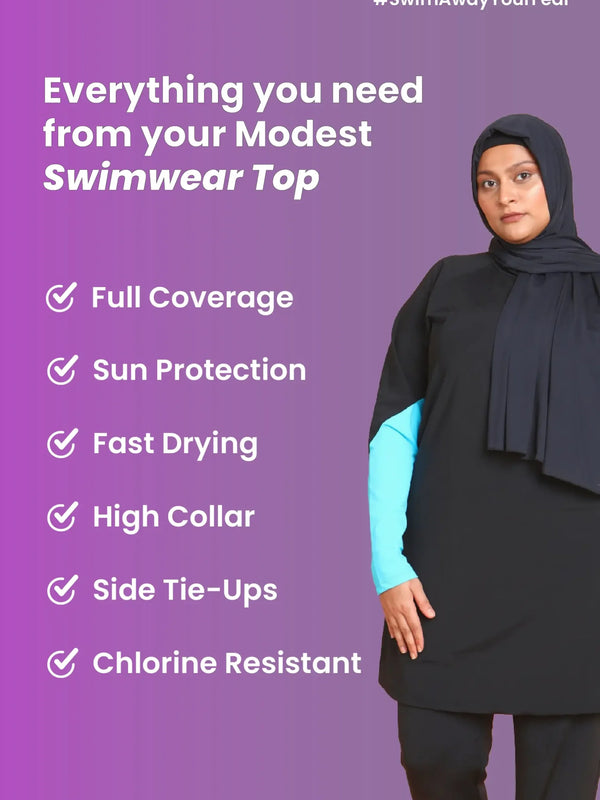 Black Orca Burkini Top