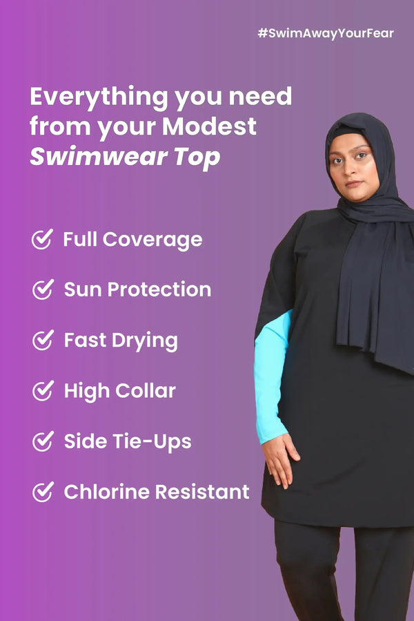 Black Orca Burkini Top