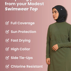 Black Sage Burkini Top