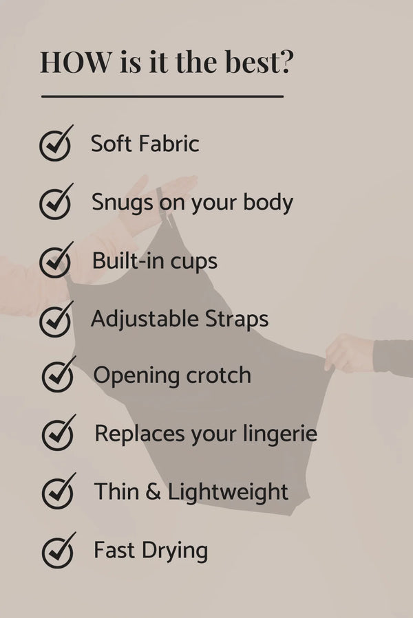 Burkini One-Piece Inner for Modest Swimwear